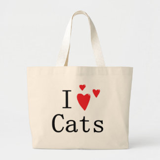 Grand Tote Bag J'aime des chats