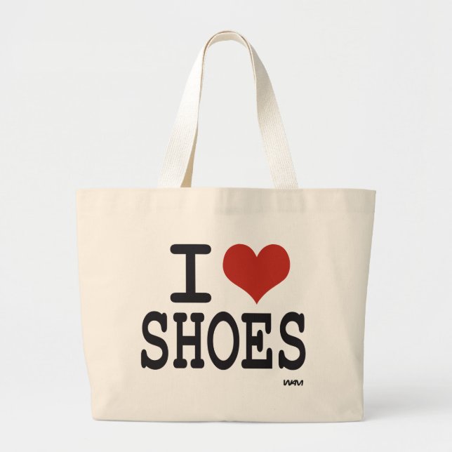 Grand Tote Bag J'aime des chaussures (Devant)