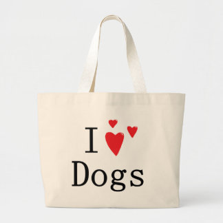 Grand Tote Bag J'aime des chiens