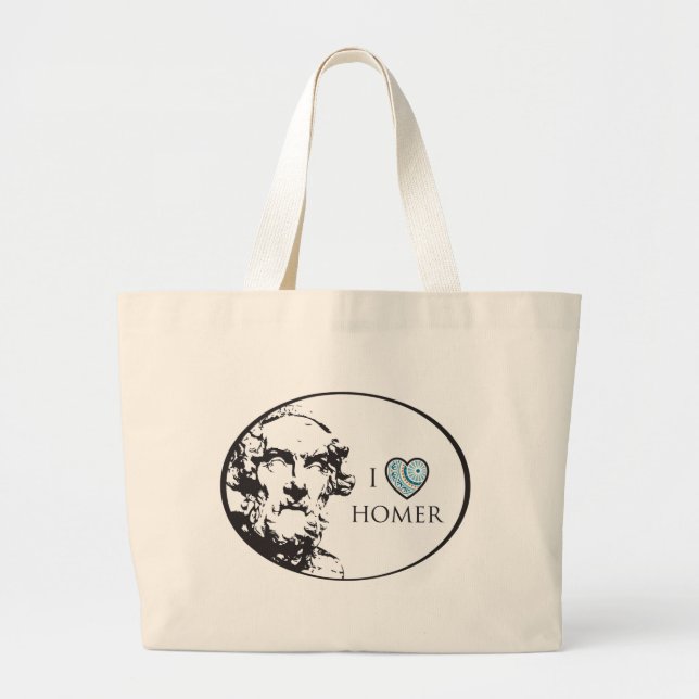 Grand Tote Bag J'aime Homer (Devant)
