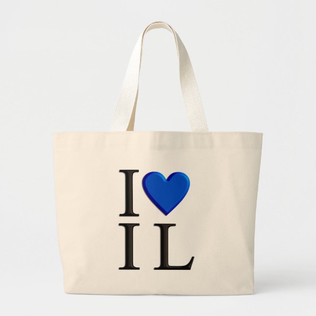 Grand Tote Bag J'aime Israël (Devant)