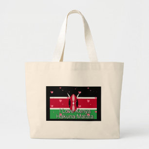 Grand Tote Bag J'Aime ! Kenya Hakuna Matata