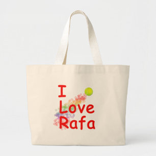 Grand Tote Bag J'aime la conception de tennis de Rafa