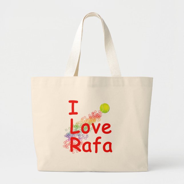 Grand Tote Bag J'aime la conception de tennis de Rafa (Devant)