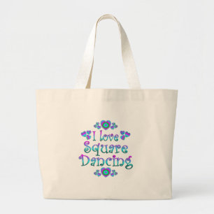 Grand Tote Bag J'aime la danse carrée