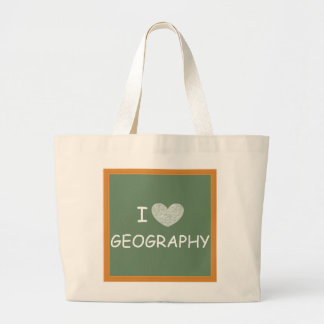 Grand Tote Bag J'aime la géographie