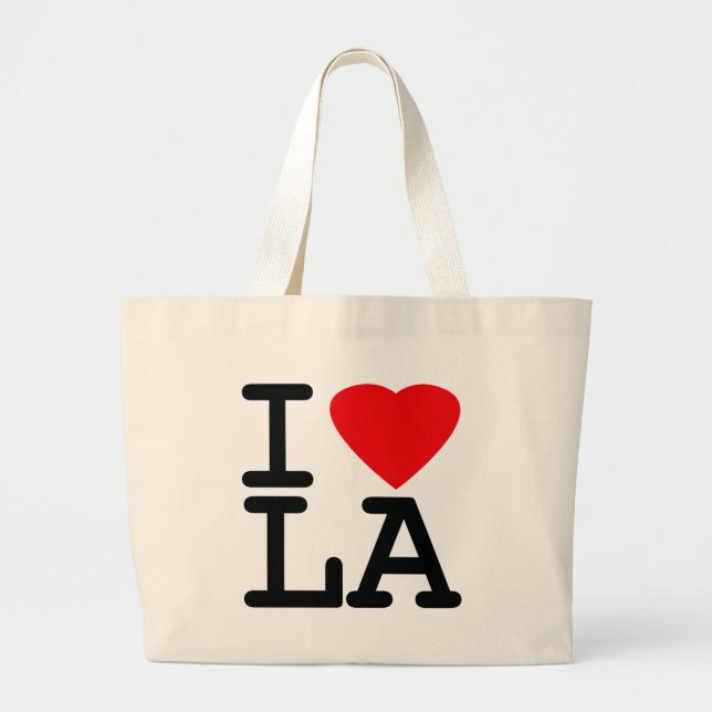 Grand Tote Bag J'aime la LA de coeur (Devant)