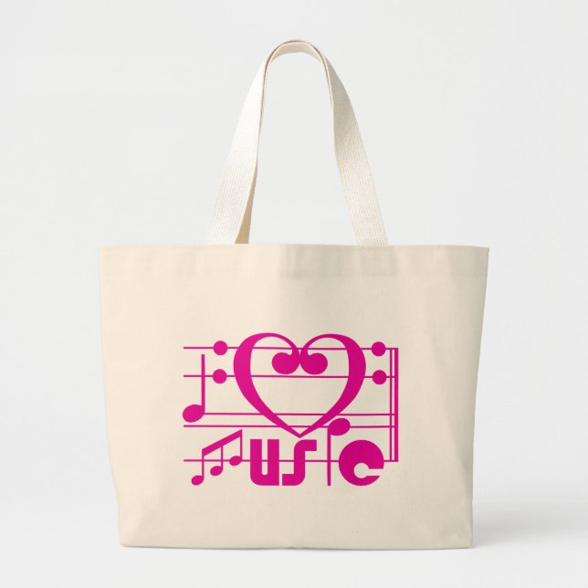 GRAND TOTE BAG J'AIME LA MUSIQUE (Devant)