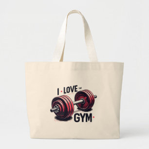 Grand Tote Bag J'aime la salle de sport