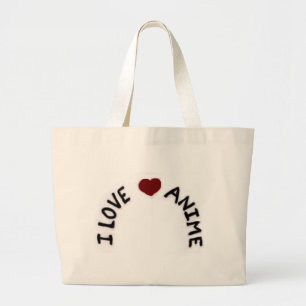 Grand Tote Bag J'aime le cartable d'Anime