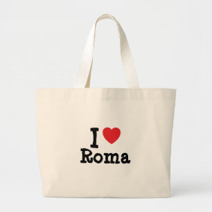 Grand Tote Bag J'aime le coeur rom T-shirt