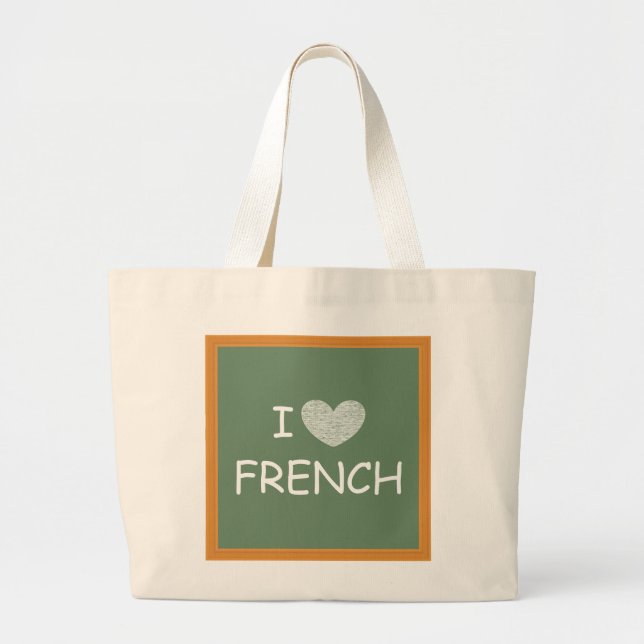 Grand Tote Bag J'aime le français (Devant)
