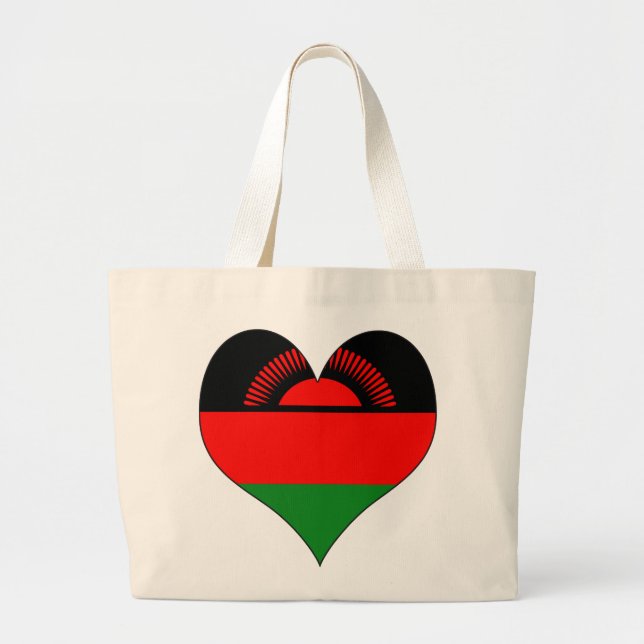 Grand Tote Bag J'aime le Malawi (Devant)