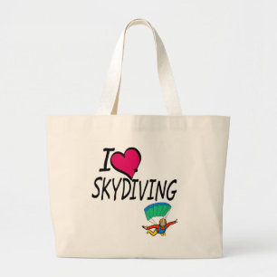 Grand Tote Bag J'aime le parachutisme