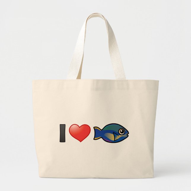 Grand Tote Bag J'Aime Le Parrotfish Princess (Devant)