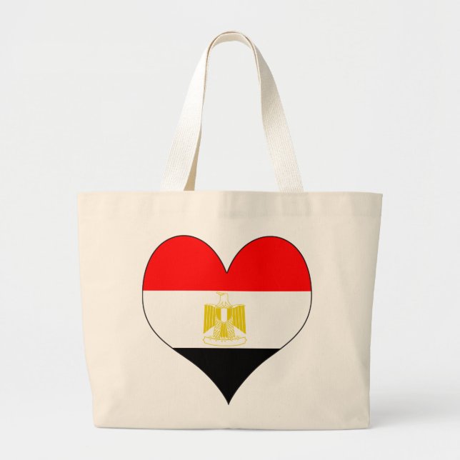 Grand Tote Bag J'aime l'Egypte (Devant)