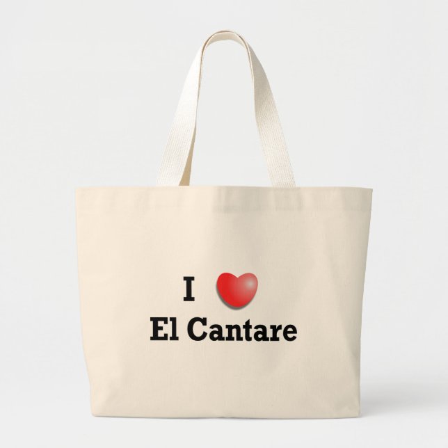 Grand Tote Bag J'aime l'EL Cantare (Devant)