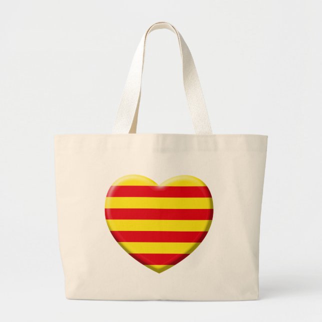 Grand Tote Bag J'aime les Catalans (Devant)