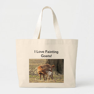 Grand Tote Bag J'aime les chèvres de évanouissement - Fourre-to