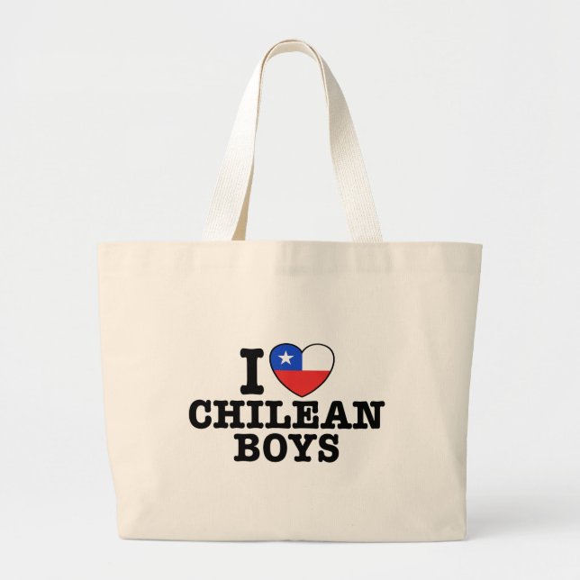 Grand Tote Bag J'Aime Les Garçons Ciléens (Devant)