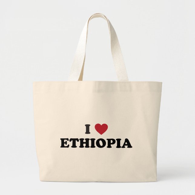 Grand Tote Bag J'aime l'Ethiopie (Devant)