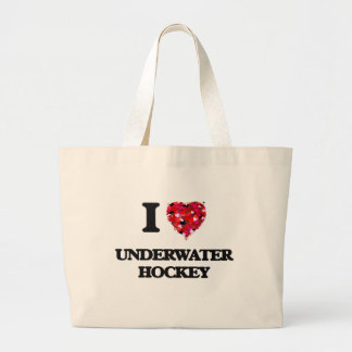Grand Tote Bag J'aime l'hockey sous-marin