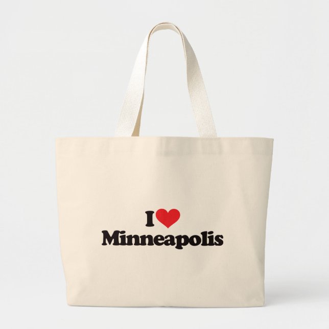 Grand Tote Bag J'aime Minneapolis (Devant)