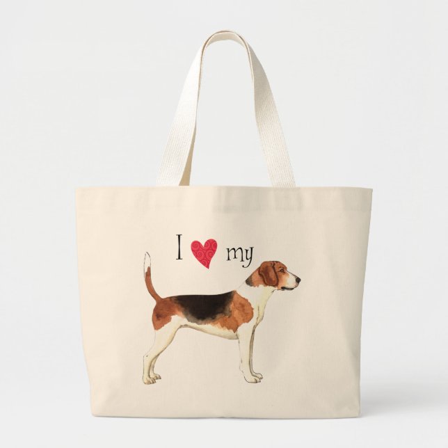 Grand Tote Bag J'aime mon Harrier (Devant)