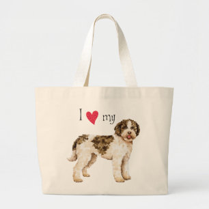 Grand Tote Bag J'aime mon Lagotto