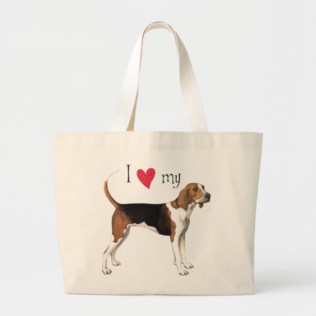 Grand Tote Bag J'aime mon marcheur de Treeing (Devant)