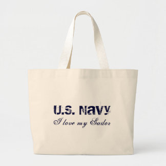 Grand Tote Bag J'aime mon marin, la marine américaine