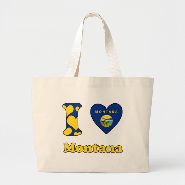Grand Tote Bag J'aime Montana (Devant)