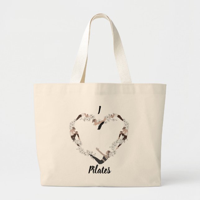 Grand Tote Bag J'aime Pilates (Devant)
