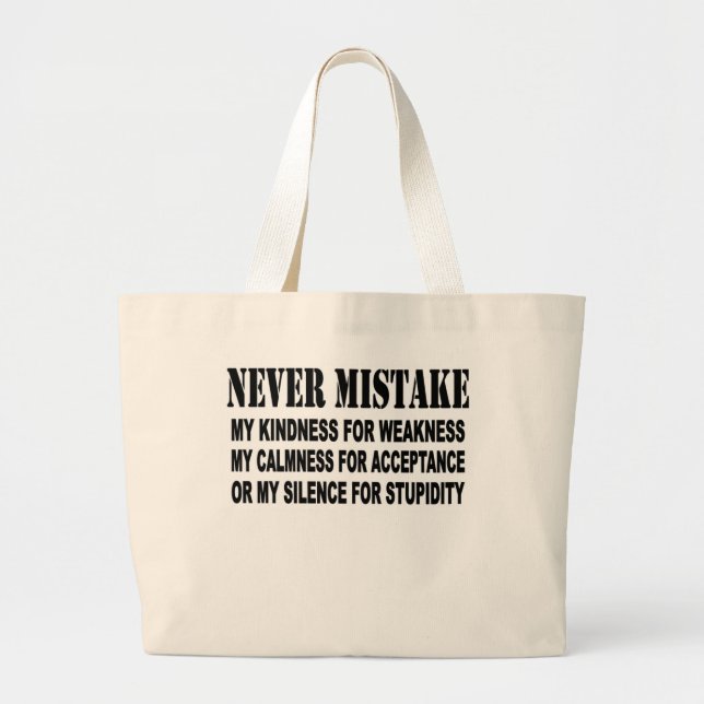GRAND TOTE BAG JAMAIS ERREUR (Devant)