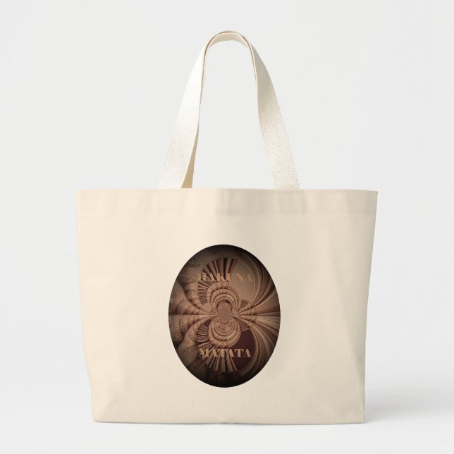 Grand Tote Bag Jambo Hakuna Matata Kenya Giraffe Safari tissé (Devant)