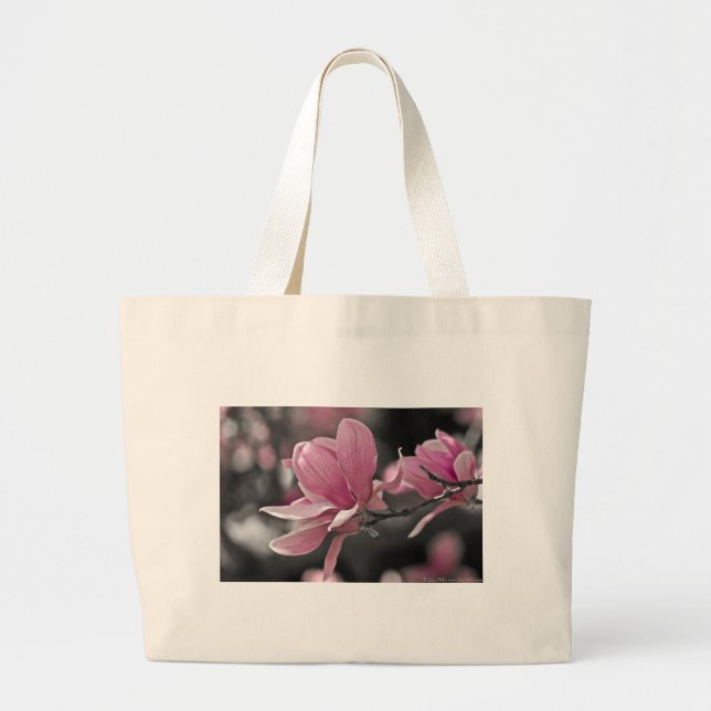 Grand Tote Bag Japanese Pink Saucer Magnolia (Devant)