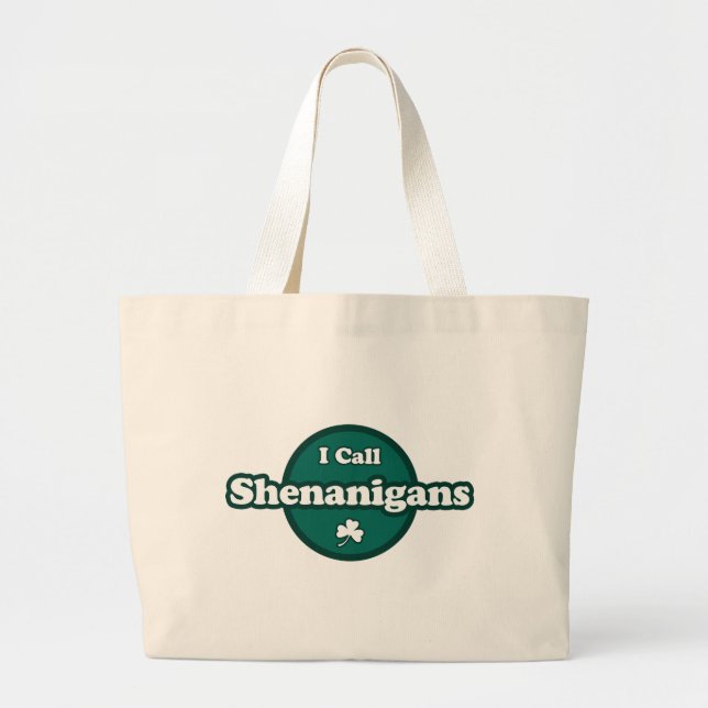 Grand Tote Bag J'Appelle Les Shenanigans Mignons Irlandais Dire (Devant)