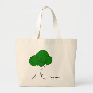Grand Tote Bag J'arbres d'amour ! fourre-tout