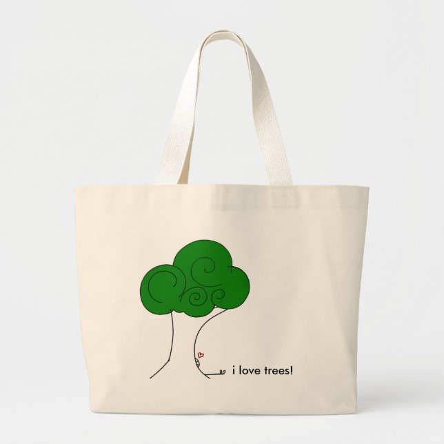 Grand Tote Bag J'arbres d'amour ! fourre-tout (Devant)