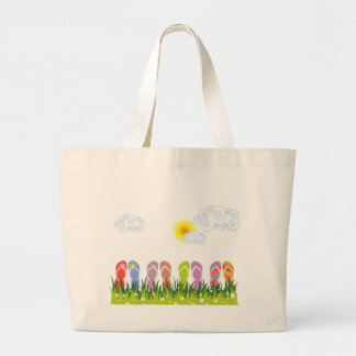 Grand Tote Bag Jardin coloré d'amusement de bascules
