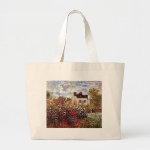 Grand Tote Bag Jardin de Dahlia à Argenteuil Claude Monet