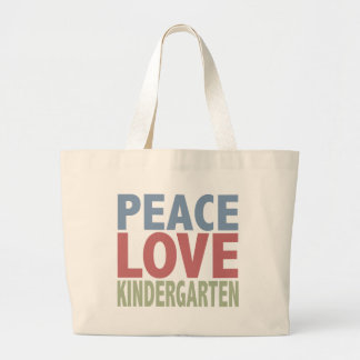 Grand Tote Bag Jardin d'enfants d'amour de paix