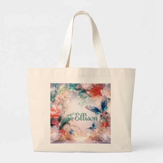 Grand Tote Bag Jardin enchanté (Devant)