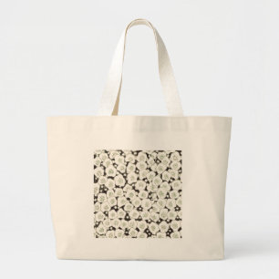 Grand Tote Bag Jardin floral à fleurs blanches du Japon