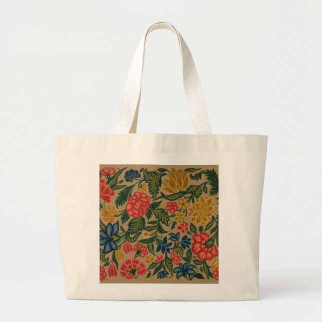 Grand Tote Bag Jardin Floral Designer vintage (Devant)