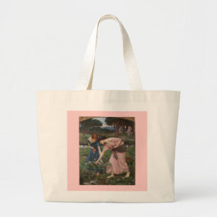 Grand Tote Bag Jardin Romantique Vintage Femmes Préraphaélite