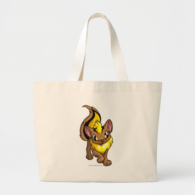 Grand Tote Bag Jaune de Xweetok (Devant)