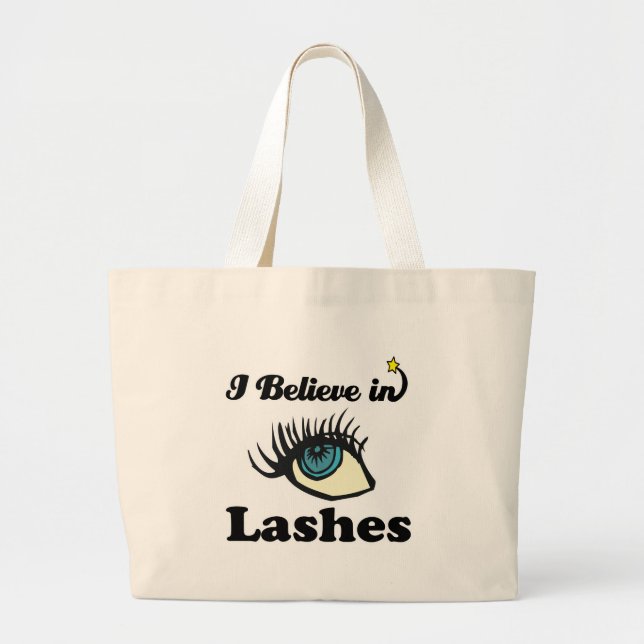 Grand Tote Bag je crois aux cils (Devant)