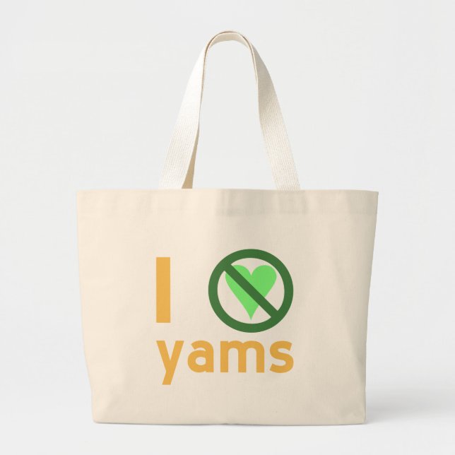 Grand Tote Bag Je déteste les ignames (Devant)