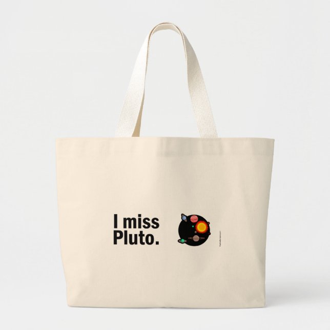 Grand Tote Bag Je manque Pluton (Devant)